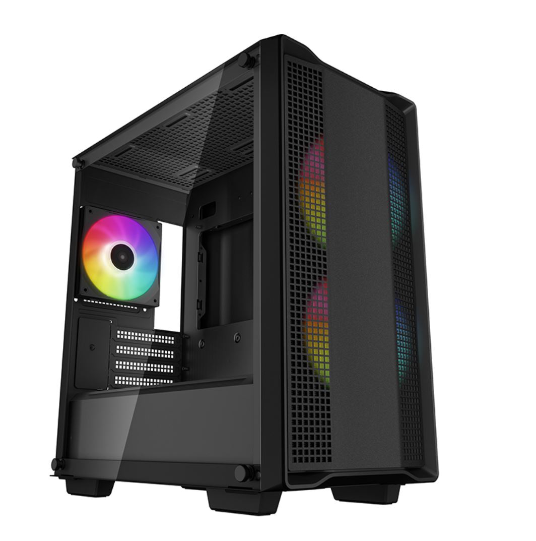 Computer Cases/DEEPCOOL: DeepCool, CC360, ARGB, Micro-ATX, Case, 3, Pre-Installed, ARGB, Fans, Liquid, Cooling, Support, up, to, 360mm, Tempered, Glass, Panel, Fr, 