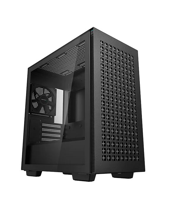 DeepCool, CH370, M-ATX, Case, 120mm, Rear, Fan, Pre-Installed, Headphone, Stand, up, to, 360mm, Radiators, 2, Switching, front, panel, 