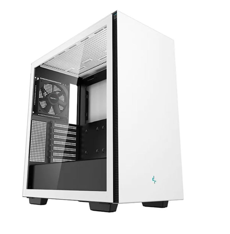 Computer Cases/DEEPCOOL: DeepCool, CH510, White, Mid-Tower, ATX, Case, ABS+SPCC+Tempered, Glass, 1, x, 120mm, Pre-Installed, Fans, 2, x, 3.5, Drive, Bays, 7, x, 