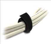 8Ware, 25m, x, 12mm, Wide, Velcro, Cable, Tie, Hook, &, Loop, Continuous, Double, Sided, Self, Adhesive, Fastener, Sticky, Tape, Roll, Black, 