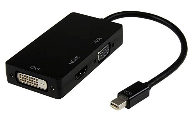 Cables/8ware: 8Ware, Mini, Display, Port, DP, to, DVI/HDMI/VGA, Adapter, 