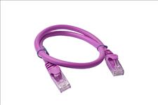 8Ware, Cat6a, UTP, Ethernet, Cable, 25cm, SnaglessÂ Purple, 