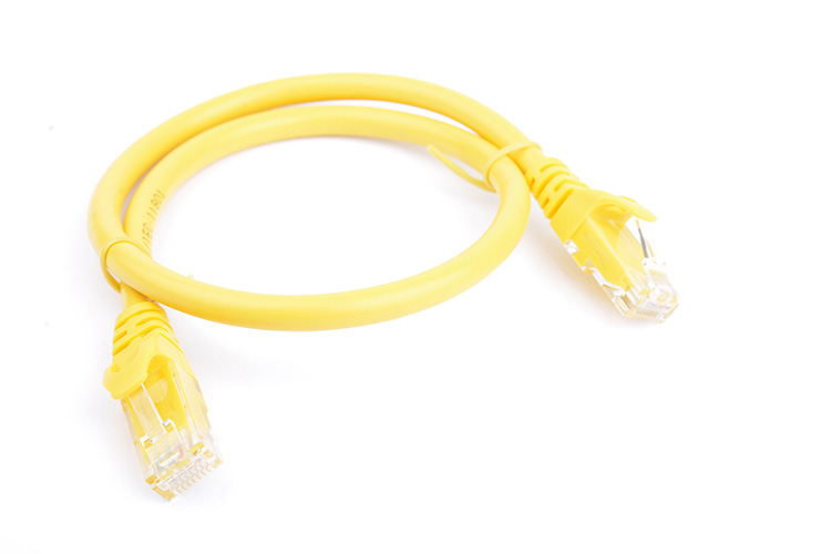 8Ware, Cat6a, UTP, Ethernet, Cable, 25cm, SnaglessÂ Yellow, 