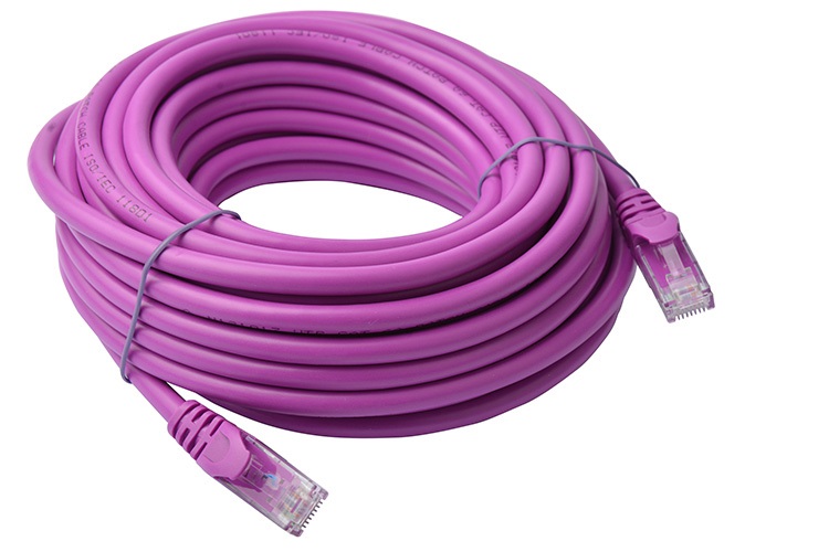8Ware, Cat6a, UTP, Ethernet, Cable, 10m, SnaglessÂ Purple, 