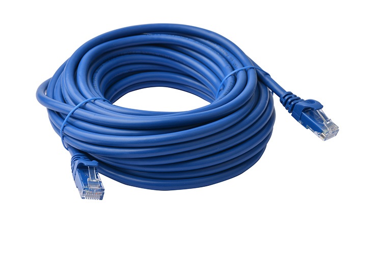 Cables/8ware: 8Ware, Cat6a, UTP, Ethernet, Cable, 15m, Snagless, Blue, 