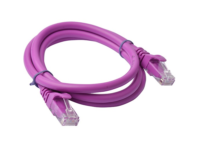8Ware, Cat6a, UTP, Ethernet, Cable, 1m, SnaglessÂ Purple, 
