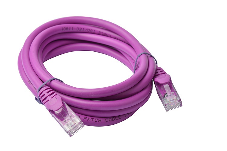 Cables/8ware: 8Ware, Cat6a, UTP, Ethernet, Cable, 2m, SnaglessÂ Purple, 