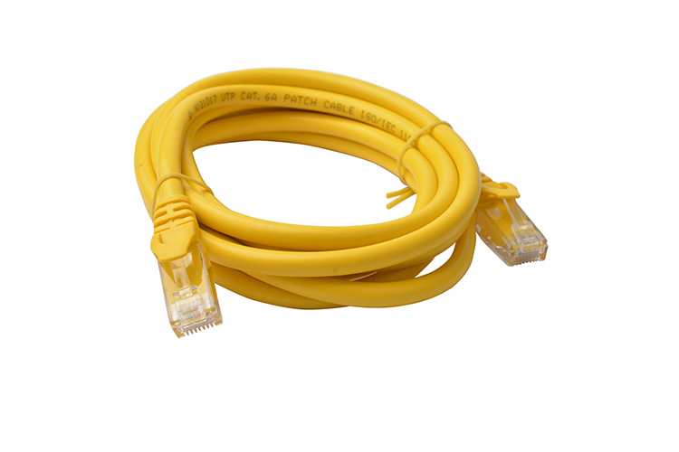 8Ware, Cat6a, UTP, Ethernet, Cable, 2m, SnaglessÂ Yellow, 
