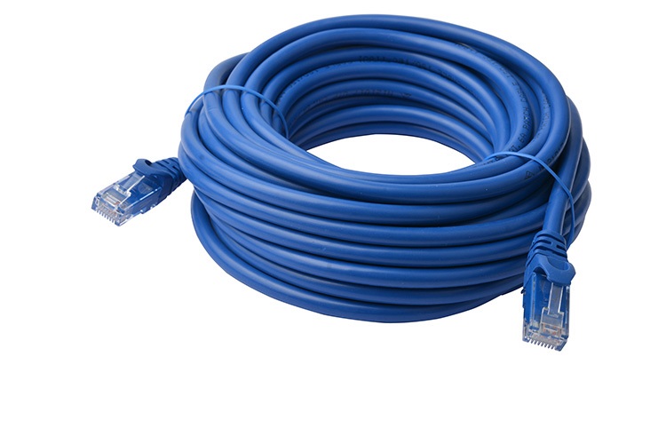 8Ware, Cat6a, UTP, Ethernet, Cable, 50m, SnaglessÂ Blue, 