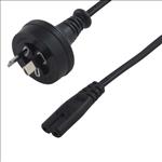 8Ware, 2, Pin, Core, Power, Cable, 2m, AU, Plug, 240v, to, IEC, C7, figure, eight, Female, Appliance, Wall, Duty, for, Notebook, AC, Adaptor, P, 