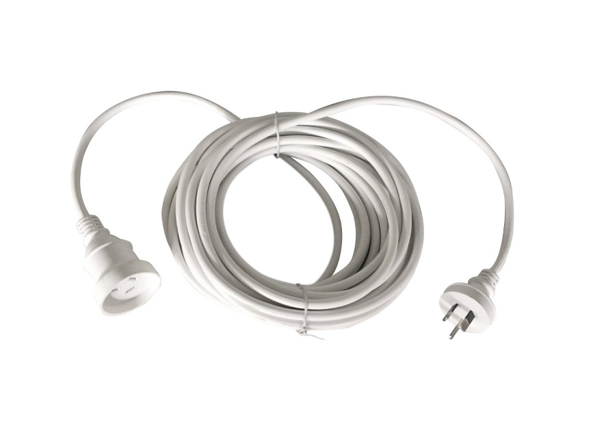8Ware, 10m, AU, Main, Power, Extension, Cord, Cable, Lead, 240V, 3-Pin, Male, to, Female, Piggy, Back, Plug, 