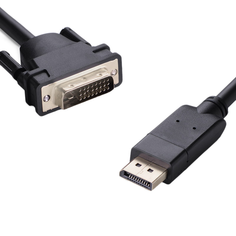 Video Cables/8ware: 8Ware, DisplayPort, DP, to, DVI, Male, 2m, (Gold-flash), to, Male, (Gold, flash), 28AWG, *, 5P, 