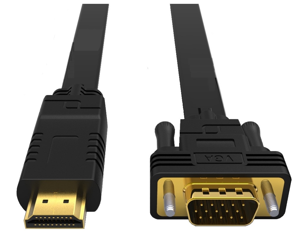 Video Cables/8ware: 8Ware, HDMI, to, VGA, Converter, Cable, 2m, Male, to, Male, 