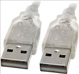 8Ware, USB, 2.0, Cable, 3m, A, to, A, Male, to, Male, Transparent, 