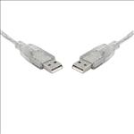 8Ware, USB, 2.0, Cable, 5m, A, to, A, Transparent, Metal, Sheath, UL, Approved, 