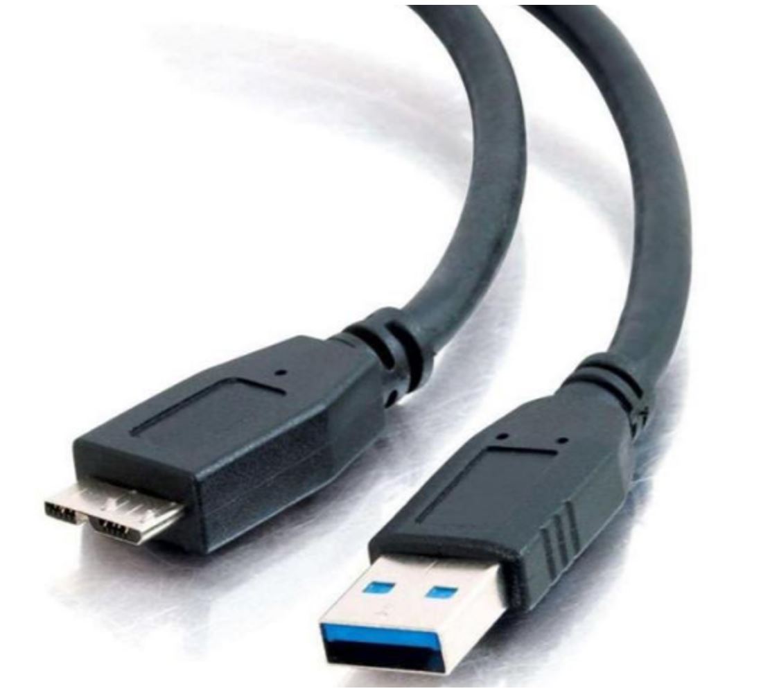 8Ware, USB, 3.0, Cable, 1m, A, to, Micro-USB, B, Male, to, Male, Black, 