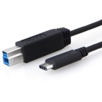 Cables/8ware: 8Ware, USB, 3.1, Cable, 1m, Type-C, to, B, Male, to, Male, Black, 10Gbps, 