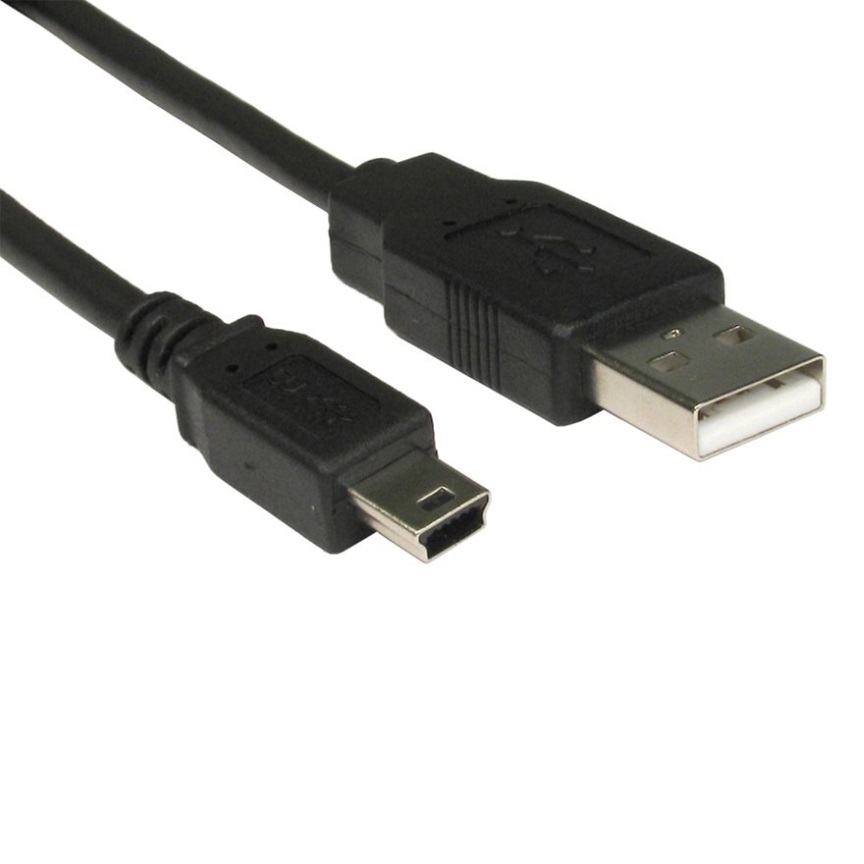 Cables/8ware: 10x, 8Ware, USB, 2.0, Cable, 1m, A, Male, to, Mini, B, Black, 