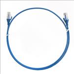 8ware, CAT6, Ultra, Thin, Slim, Cable, 0.25m, /, 25cm, -, Blue, Color, Premium, RJ45, Ethernet, Network, LAN, UTP, Patch, Cord, 26AWG, for, Da, 