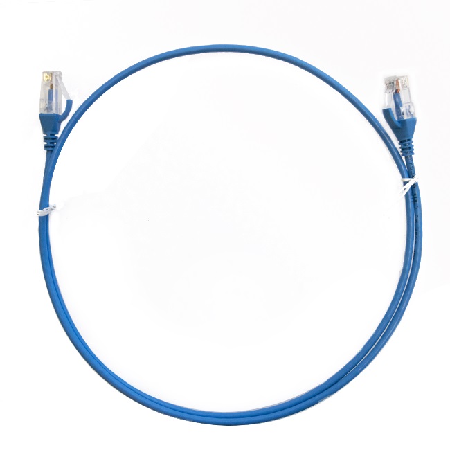 8ware, CAT6, Ultra, Thin, Slim, Cable, 15m, -, Blue, Color, Premium, RJ45, Ethernet, Network, LAN, UTP, Patch, Cord, 26AWG, for, Data, 