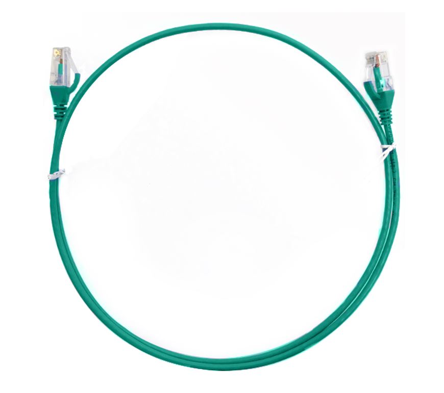 8ware, CAT6, Ultra, Thin, Slim, Cable, 0.25m, /, 25cm, -, Green, Color, Premium, RJ45, Ethernet, Network, LAN, UTP, Patch, Cord, 26AWG, for, D, 