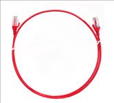 8ware, CAT6, Ultra, Thin, Slim, Cable, 0.25m, /, 25cm, -, Red, Color, Premium, RJ45, Ethernet, Network, LAN, UTP, Patch, Cord, 26AWG, for, Dat, 