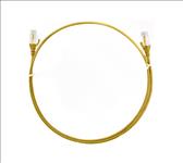 8ware, CAT6, Ultra, Thin, Slim, Cable, 0.25m, /, 25cm, -, Yellow, Color, Premium, RJ45, Ethernet, Network, LAN, UTP, Patch, Cord, 26AWG, for, 