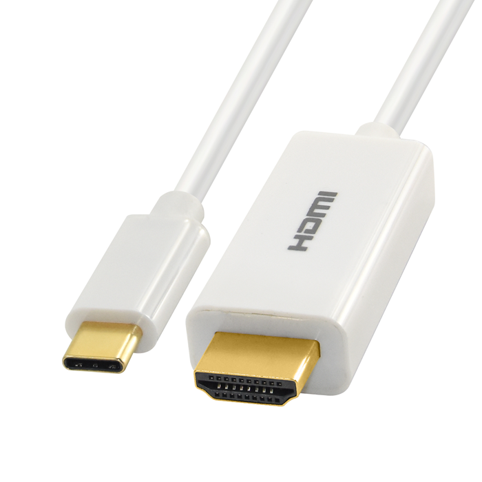 Cables/Astrotek: Astrotek, USB-C, male, to, HDMI, male, cable, white, color, gold, plating, support, 4k@60hz, 