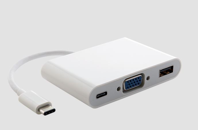 Astrotek, Thunderbolt, USB, 3.1, Type, C, (USB-C), to, VGA, +, USB, +, Card, Reader, Video, Adapter, Converter, Male, to, Female, for, Apple, 