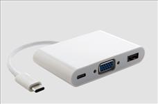 Astrotek, Thunderbolt, USB, 3.1, Type, C, (USB-C), to, VGA, +, USB, +, Card, Reader, Video, Adapter, Converter, Male, to, Female, for, Apple, 