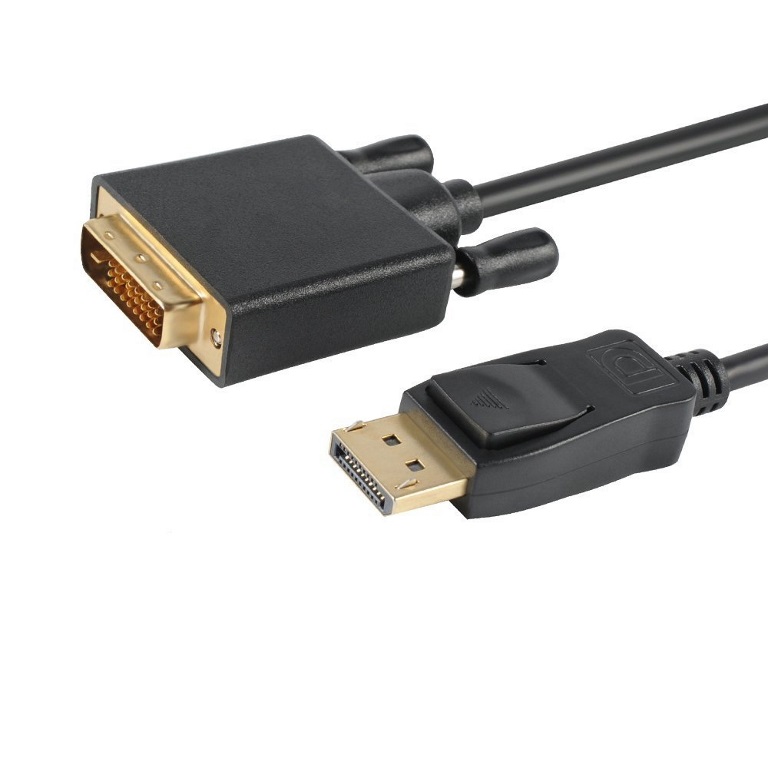 Video Cables/Astrotek: Astrotek, DisplayPort, DP, to, DVI-D, Male, to, Male, Cable, 2m, 24+1, Gold, plated, Supports, video, resolutions, up, to, 1920x1200/1080, 