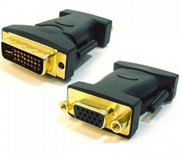 Video Cables/Astrotek: Astrotek, DVI, to, VGA, Adapter, Converter, 24+5, pins, Male, to, 15, pins, Female, Gold, Plated, 