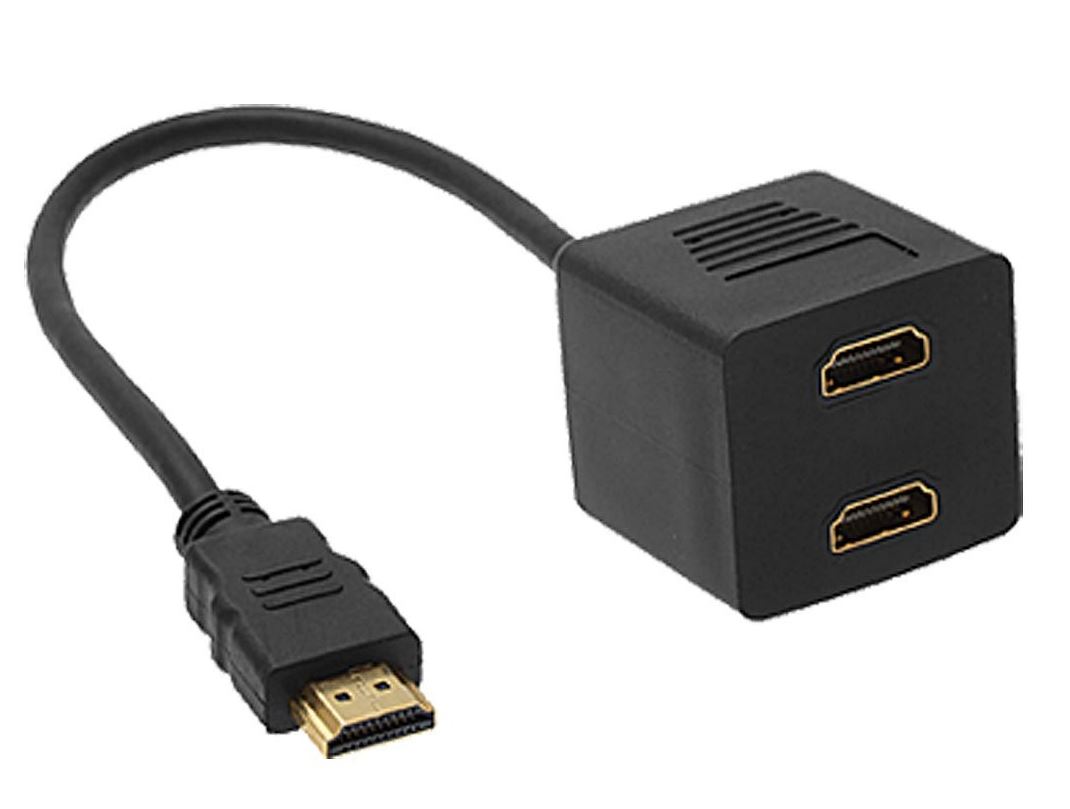 Astrotek, HDMI, Splitter, Cable, 15cm, -, v1.4, Male, to, 2x, Female, Amplifier, Duplicator, Full, HD, 3D, 