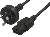 Astrotek, AU, Power, Cable, 2m, -, Male, Wall, 240v, PC, to, Power, Socket, 3pin, to, IEC, 320-C13, for, Notebook/AC, Adapter, Black, AU, Cert, 