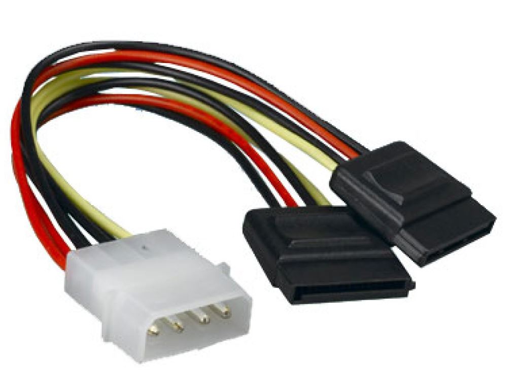 Cables/Astrotek: Astrotek, Internal, Power, to, SATA, Molex, Cable, -, 4, pins, to, 2x, 15, pins, 18AWG, RoHS, 