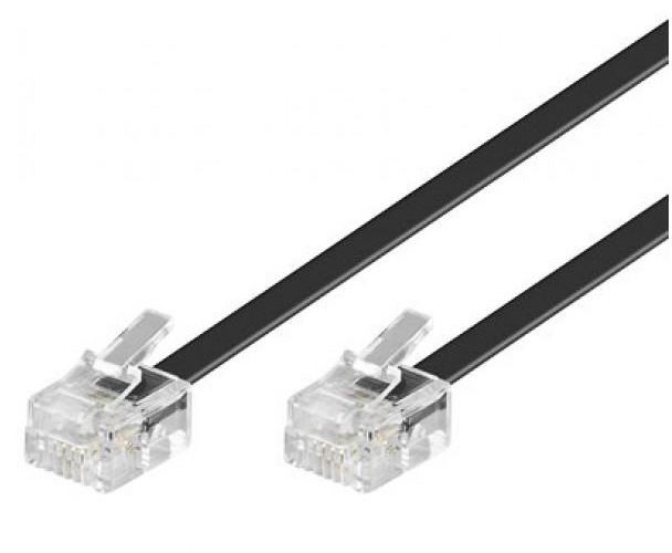 Cables/Astrotek: Astrotek, Telephone, 2m, extension, cable, 6p4c, Plug/Plug, with, 2xRJ11, 6P4c, Plugs, Black, PVC, Jacket.-RoHS, ~W2492ACB, 