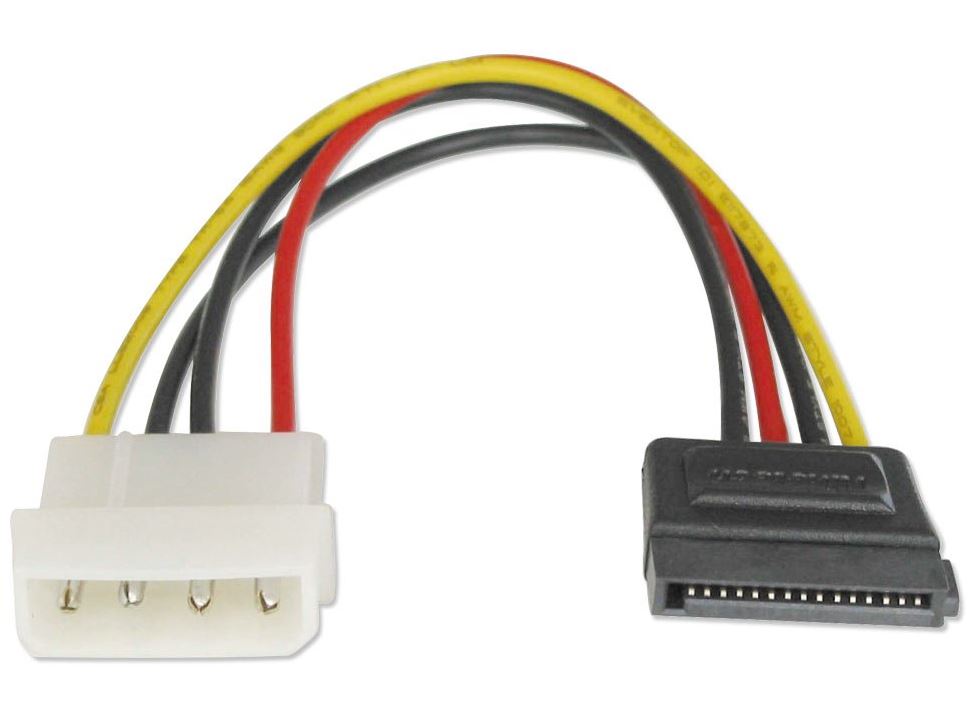 Cables/Astrotek: Astrotek, SATA, Power, Cable, 15cm, 4, pins, Male, to, 15, pins, Female, 18AWG, RoHS, LS, 