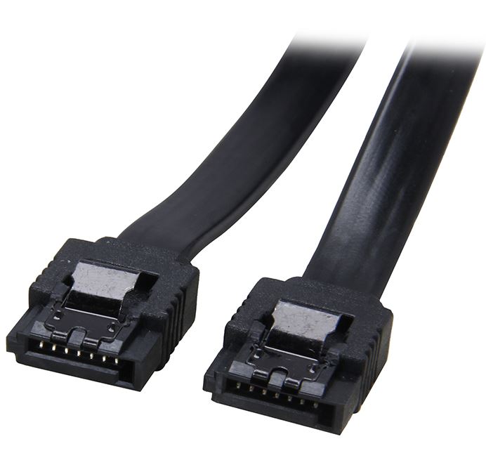 Astrotek, SATA, 3.0, Data, Cable, 30cm, 7, pins, Straight, to, 7, pins, Straight, with, Latch, Black, Nylon, Jacket, 26AWG, 