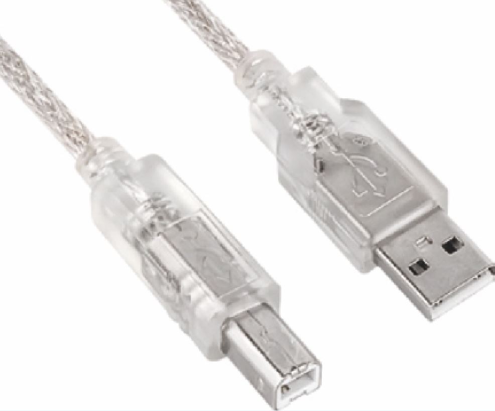 Cables/Astrotek: Astrotek, USB, 2.0, Printer, Cable, 5m, -, Type, A, Male, to, Type, B, Male, Transparent, Colour, ~CBUSBAB5M, 