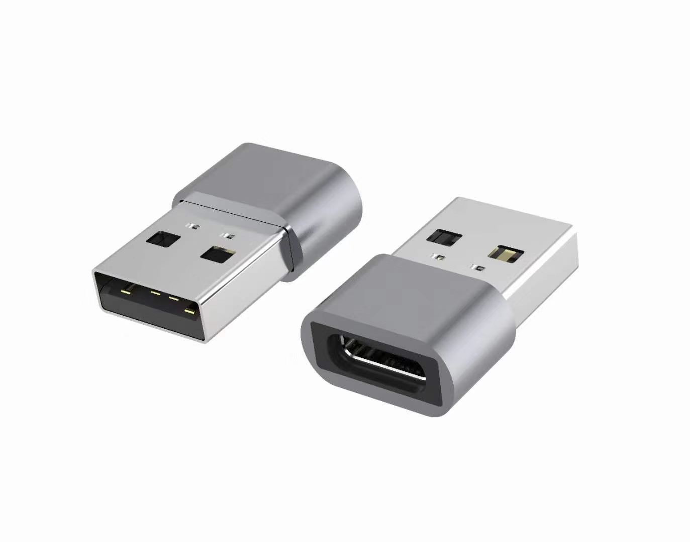 AstrotekUSB, Type, C, Female, to, USB, 2.0, Male, OTG, Adapter, 480Mhz, For, Laptop, Wall, Chargers, Phone, Sliver, 1, Yr, WTY, 
