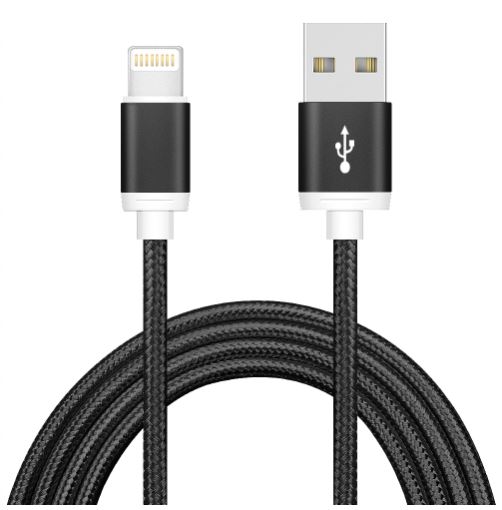 Astrotek, 1m, USB, Lightning, Data, Sync, Charger, Black, Cable, for, iPhone, 7S, 7, Plus, 6S, 6, Plus, 5, 5S, iPad, Air, Mini, iPod, 