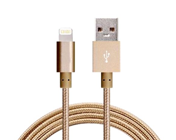 Astrotek, 2m, USB, Lightning, Data, Sync, Charger, Gold, Color, Cable, for, iPhone, 7S, 7, Plus, 6S, 6, Plus, 5, 5S, iPad, Air, Mini, iPod, 