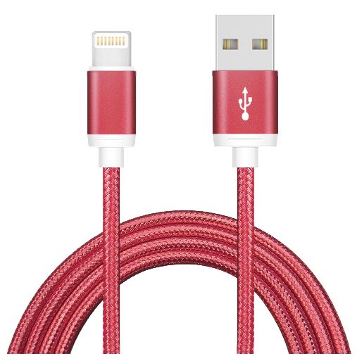 Astrotek, 1m, USB, Lightning, Data, Sync, Charger, Red, Color, Cable, for, iPhone, 7S, 7, Plus, 6S, 6, Plus, 5, 5S, iPad, Air, Mini, iPod, 