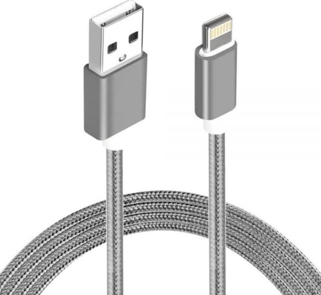 Cables/Astrotek: Astrotek, 1m, USB, Lightning, Data, Sync, Charger, Grey, White, Color, Cable, for, iPhone, 7S, 7, Plus, 6S, 6, Plus, 5, 5S, iPad, Air, Mini, iPo, 