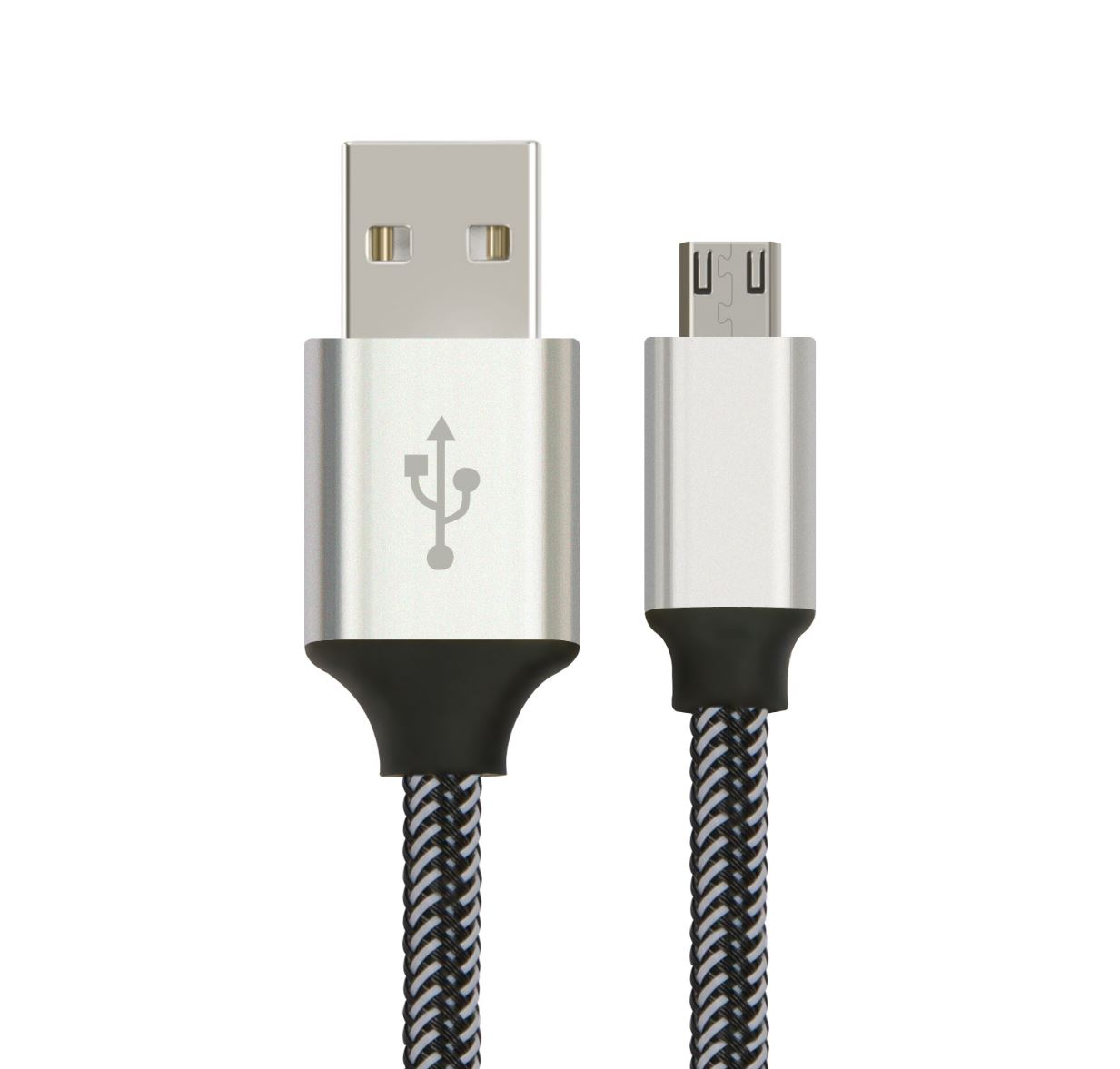 Cables/Astrotek: Astrotek, 1m, Micro, USB, Data, Sync, Charger, Cable, Cord, Silver, White, Color, for, Samsung, HTC, Motorola, Nokia, Kndle, Android, Phone, 