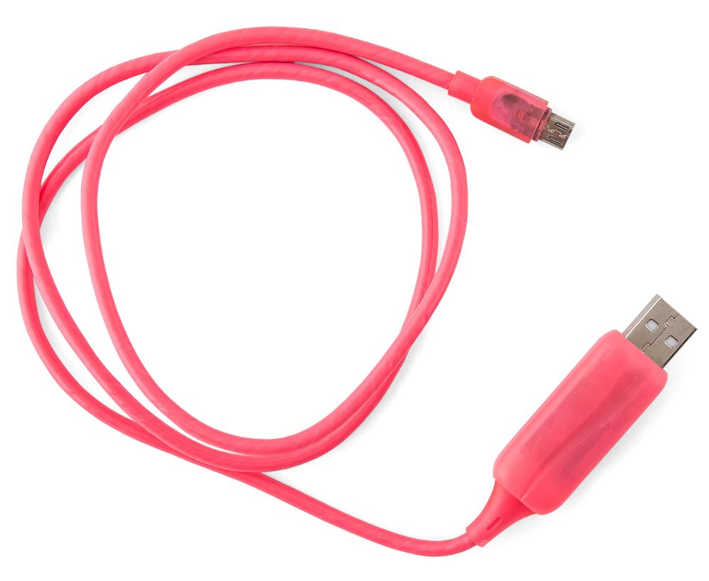 Astrotek, 1m, LED, Light, Up, Visible, Flowing, Micro, USB, Charger, Data, Cable, Pink, Charging, Cord, for, Samsung, LG, Android, Mobile, P, 