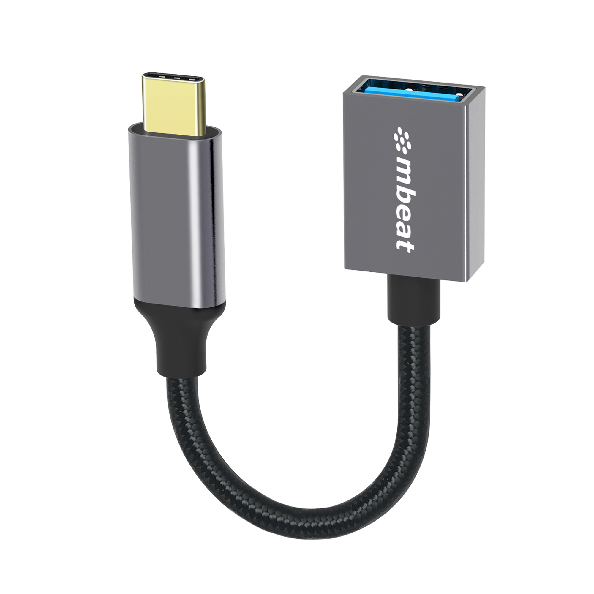 mbeat, Tough, Link, USB-C, to, USB, 3.0, Adapter, with, Cable, -, Space, Grey, 