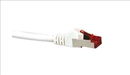 Hypertec, CAT6A, Shielded, Cable, 1.5m, White, Color, 10GbE, RJ45, Ethernet, Network, LAN, S/FTP, Copper, Cord, 26AWG, LSZH, Jacket, 