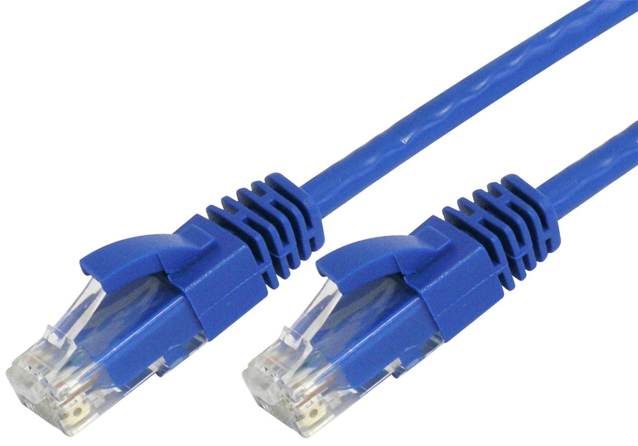 Cables/Cabac: Hypertec, 2m, CAT5, RJ45, LAN, Ethenet, Network, Blue, Patch, Lead, 