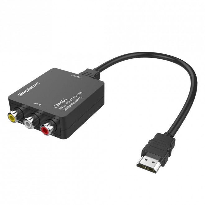 Simplecom, CM401, Composite, AV, CVBS, 3RCA, to, HDMI, Video, Converter, 1080p, Upscaling, 